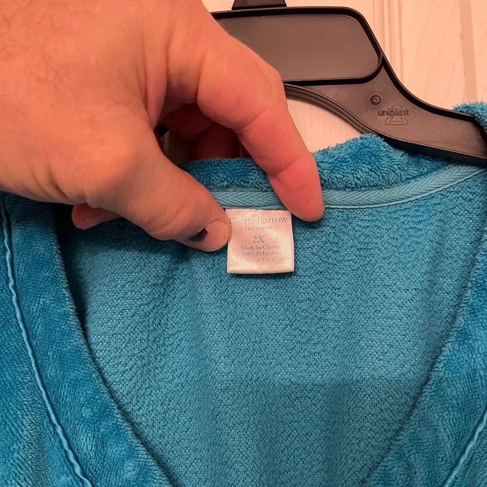 Robe plus size 2X Teal with pockets - Picture 2 of 3